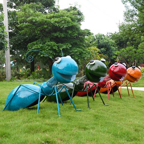 不锈钢铁艺蚂蚁雕塑-户外园林动物景观装饰小品雕塑