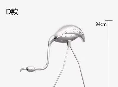 火烈鸟不锈钢雕塑图片