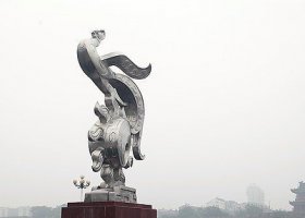 广场不锈钢娈凤腾飞凤凰景观雕塑