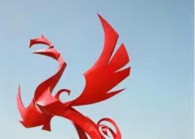 不锈钢铁艺景观凤凰雕塑