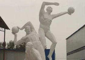 校园不锈钢抽象打篮球人物雕塑