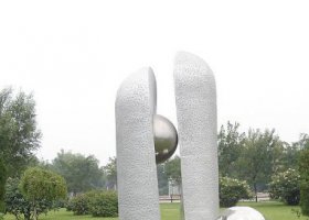 不锈钢种子系列公园景观雕塑