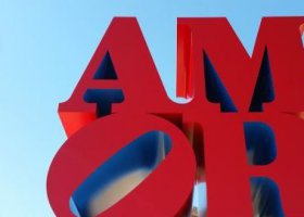 amor字母不锈钢景观雕塑