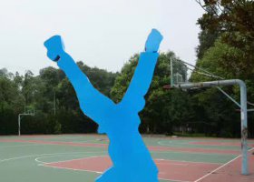 操场运动不锈钢雕塑 