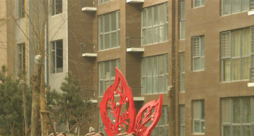 不锈钢树叶小区景观雕塑图片