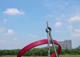 不锈钢圆规园林景观雕塑