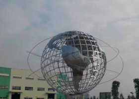不锈钢地球仪雕塑