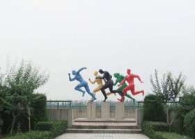 公园运动跑步不锈钢雕塑