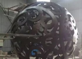 不锈钢彩球花球雕塑