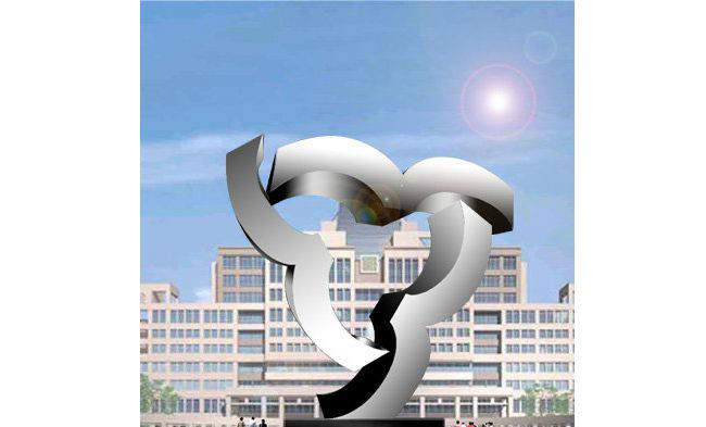 校园不锈钢梦想景观雕塑图片