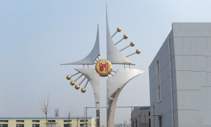 企业齐心协力不锈钢雕塑图片
