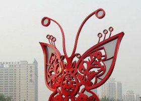 广场不锈钢蝴蝶雕塑