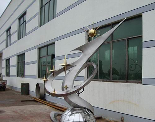 学校不锈钢未来之星雕塑图片