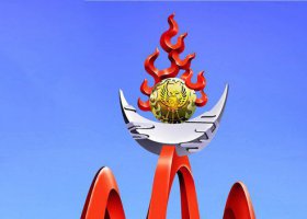 大型广场不锈钢太阳之光雕塑