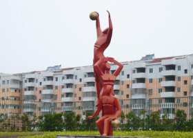 公园不锈钢打篮球运动雕塑