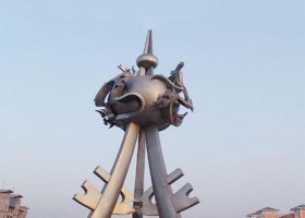 大型创意龙广场景观不锈钢雕塑