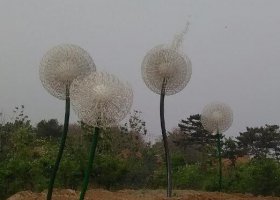 不锈钢蒲公英公园雕塑