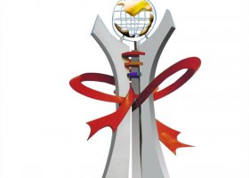 不锈钢抽象环球雕塑