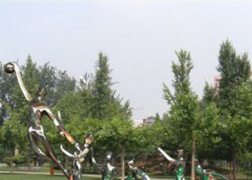 公园不锈钢打篮球雕塑