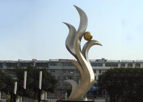 不锈钢抽象鸟类凤凰雕塑