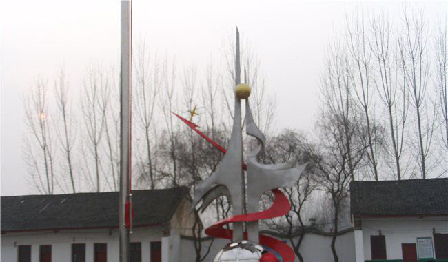 不锈钢企业抽象团结雕塑图片
