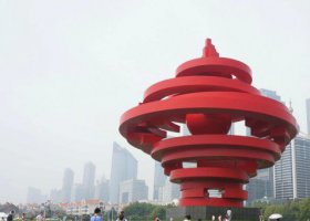 抽象火炬不锈钢五月的风广场景观雕塑