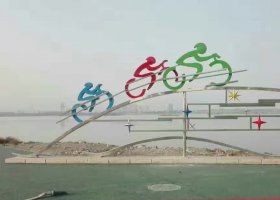 不锈钢大型骑车雕塑