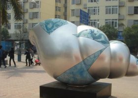 小区不锈钢海螺景观雕塑
