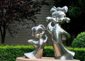 不锈钢古代小孩人物雕塑