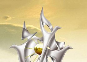 抽象创意公园景观不锈钢雕塑