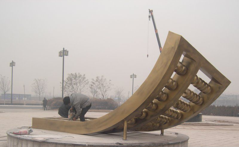 不锈钢算盘雕塑图片