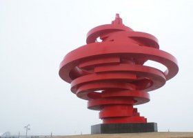 广场不锈钢五月的风景观雕塑