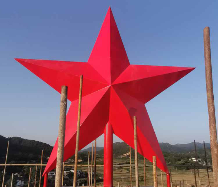 不锈钢大型五角星雕塑图片