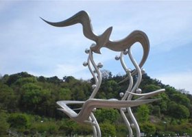不锈钢海鸥景观雕塑