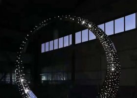 城市不锈钢镂空球景观雕塑
