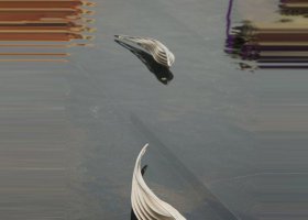 水景不锈钢抽象鱼雕塑