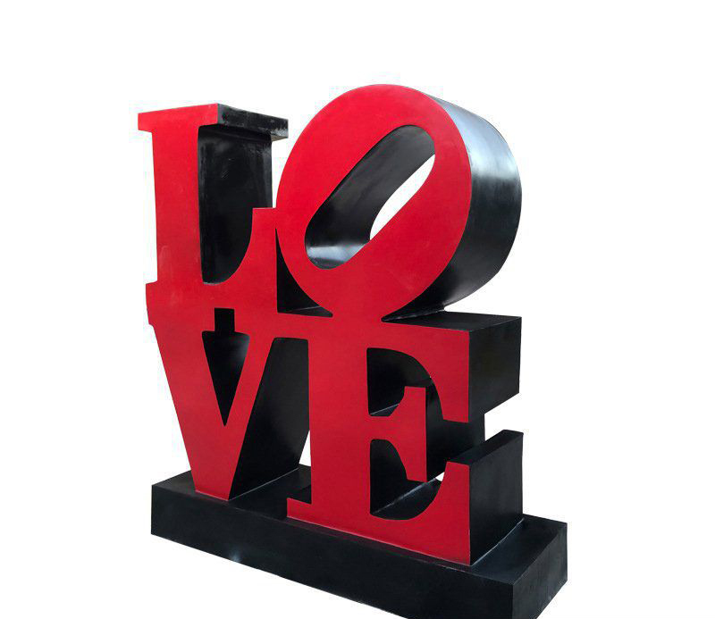 不锈钢love英文字母雕塑图片
