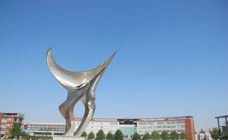校园不锈钢知识海洋雕塑图片