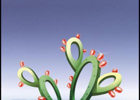 广场不锈钢仙人掌景观雕塑