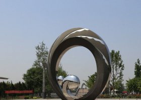 不锈钢海浪广场景观雕塑