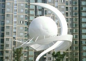 企业不锈钢抽象雕塑