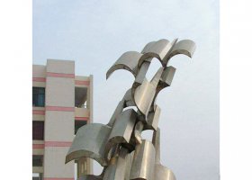 校园不锈钢书籍抽象飞翔雕塑