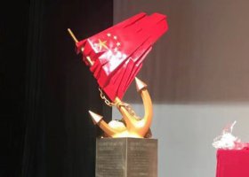 不锈钢五角星船锚雕塑