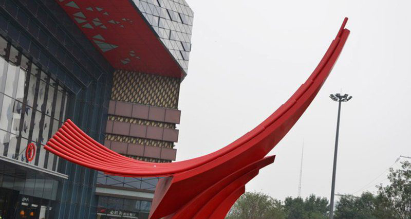 企业不锈钢抽象不锈钢雕塑图片