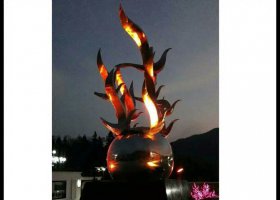 不锈钢灯光效果抽象大雁雕塑