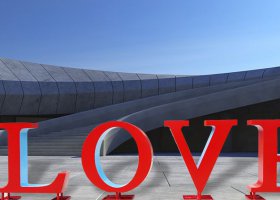 商场LOVE不锈钢景观雕塑