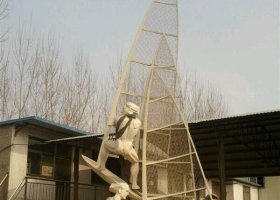 园林不锈钢帆船景观雕塑