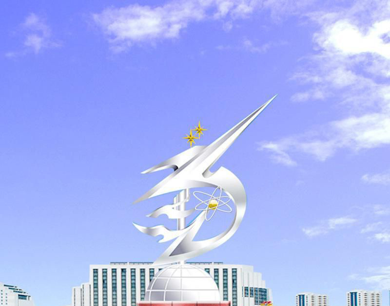 校园不锈钢飞向蓝天景观雕塑图片