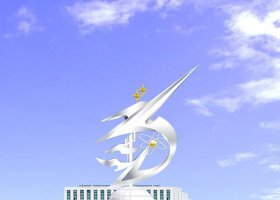 校园不锈钢飞向蓝天景观雕塑