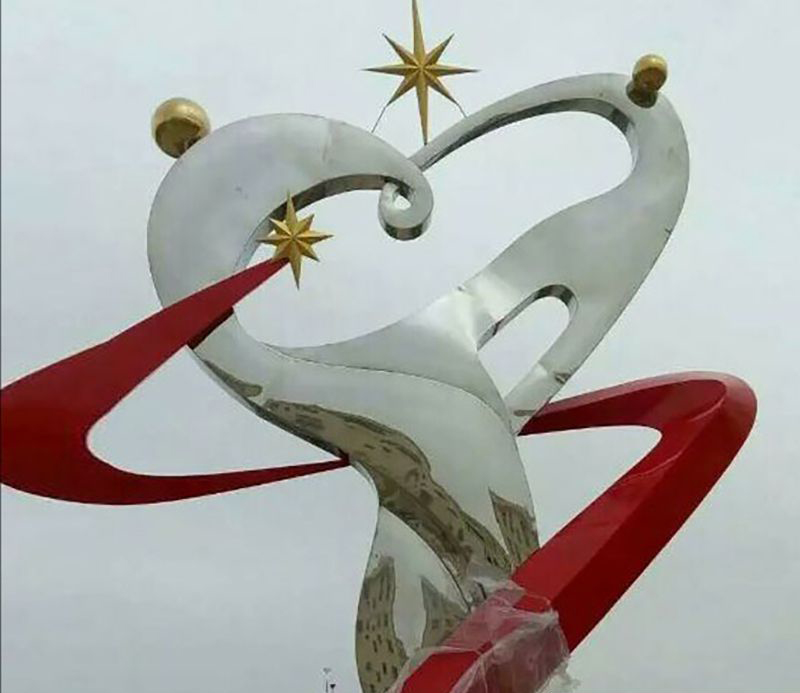 不锈钢抽象太阳广场景观雕塑图片
